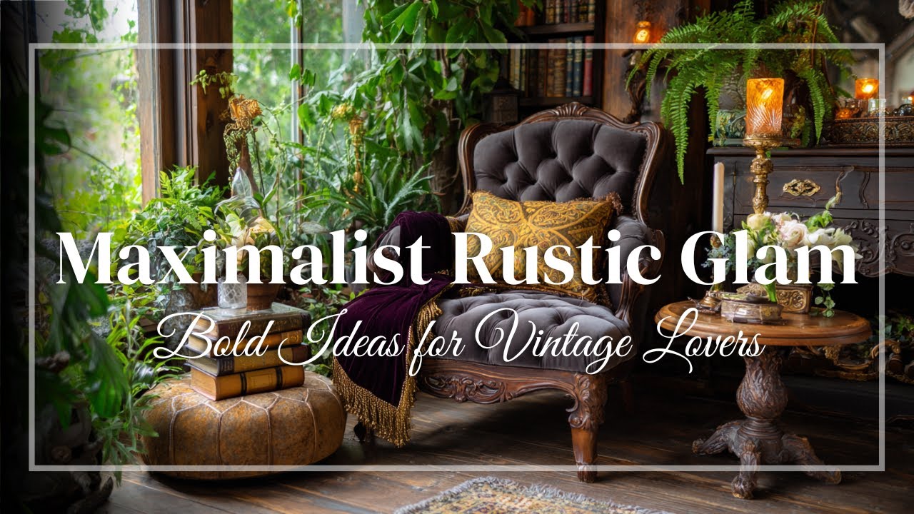 Maximalist Rustic Glam: Bold Vintage Decor Ideas for Elegant Yet Lived-In Spaces