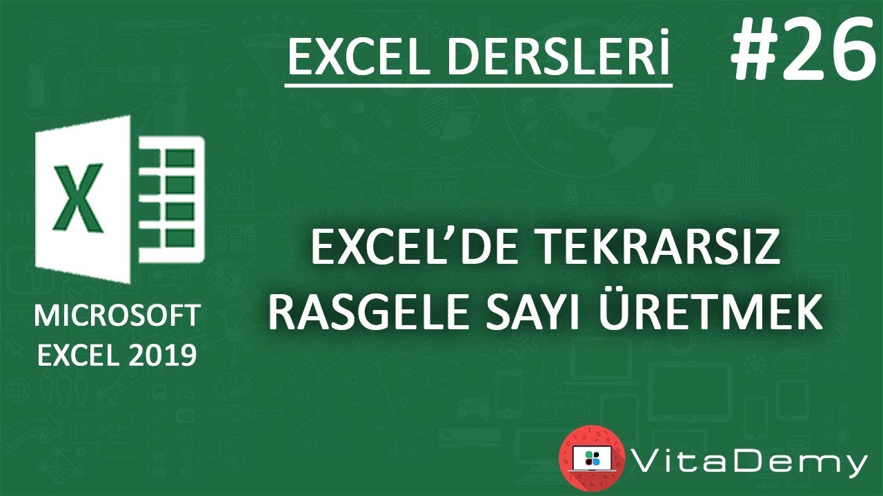 Microsoft Excel'de Tekrarsız Rasgele Sayı Üretme | Excel Dersleri #26