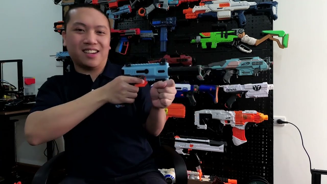 Review súng #1 NERF MEGA BigShock mod / Nerf Mega BigShock inline shortdart modify [Đạn Xốp Đại Sư]