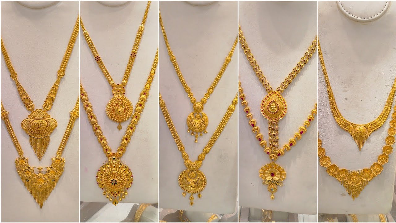 Tnagar Lalitha Jewellery Latest Haram Designs/Lightweight Gold Jewellery