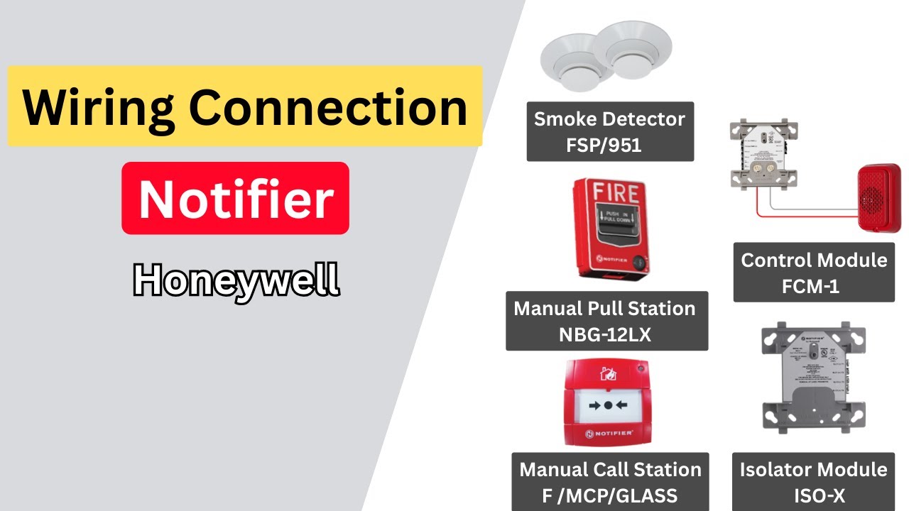 Honeywell Notifier  Fire Alarm Wiring Connection | Detector, MCP, Sounder, Isolator Explained!