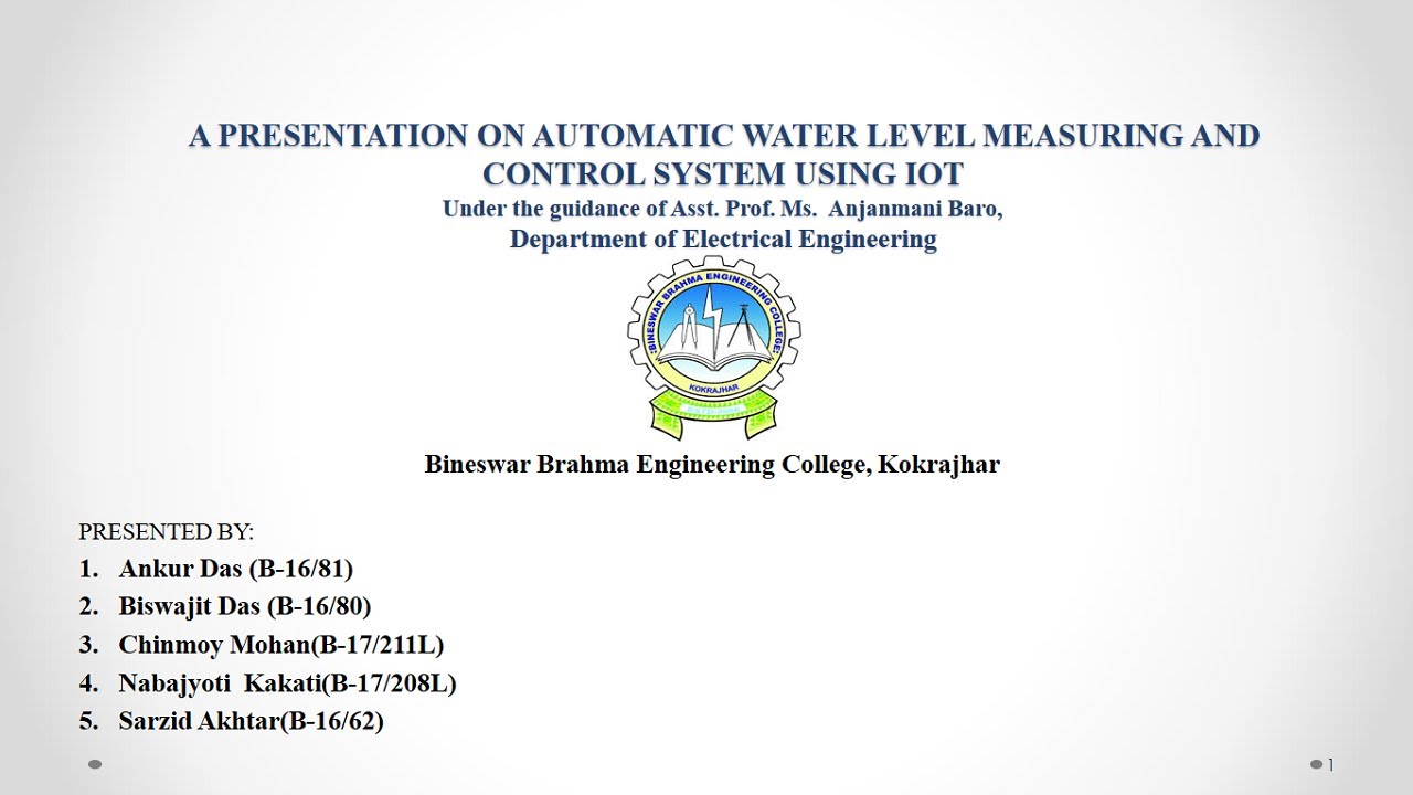 Design of Automatic Water Level Measuring and Control System Through IoT