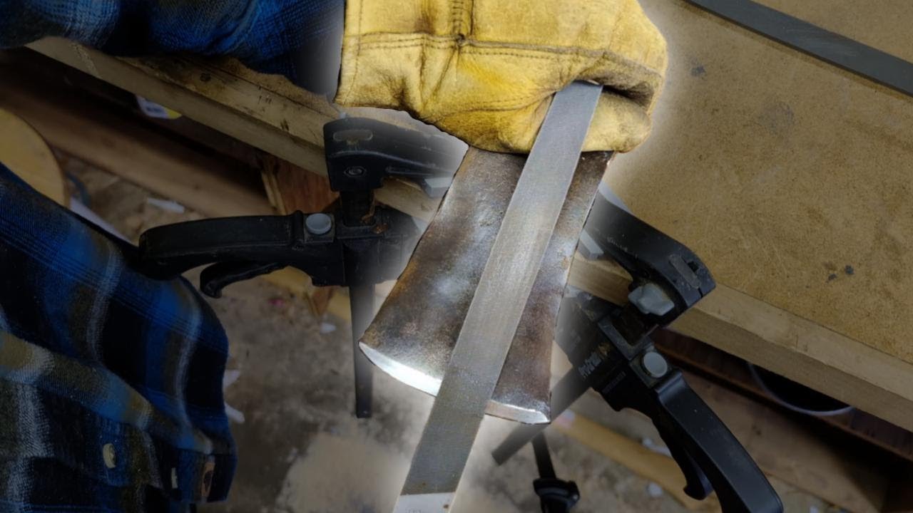 How To Sharpen an Axe With  Only Two Tools