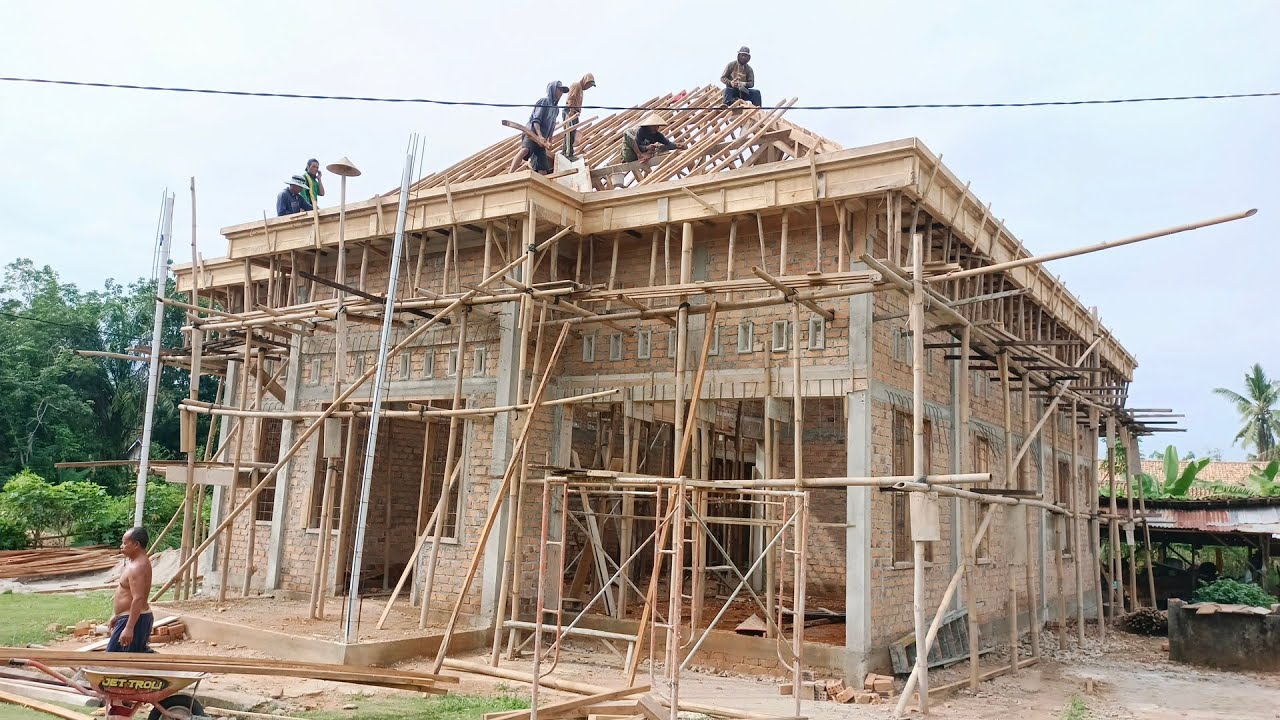 Proses Pembangunan rumah dari awal oleh tukang profesional