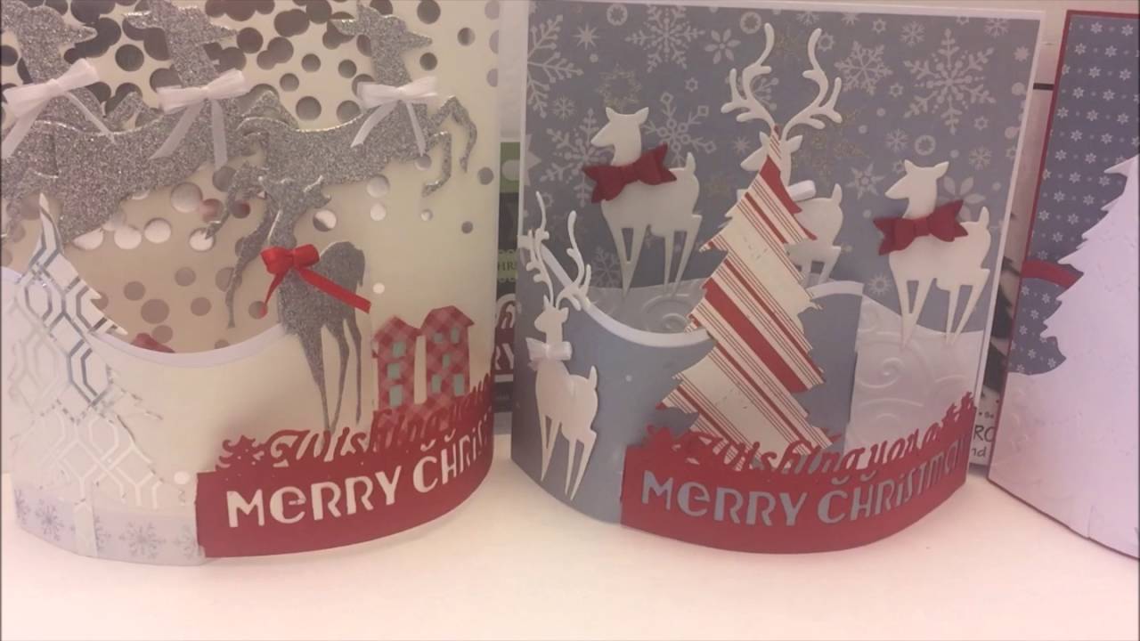 Bendy Christmas Card Using My Stash