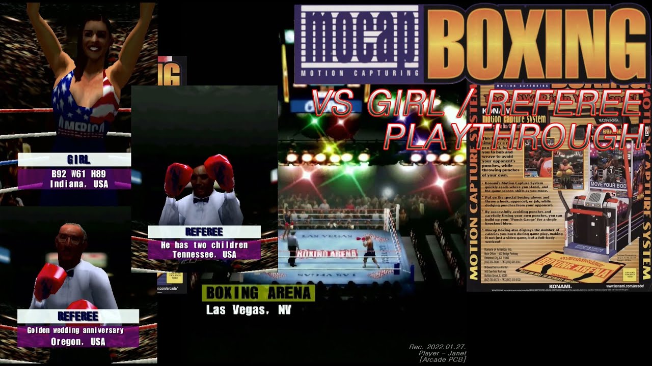 MOCAP BOXING - VS Round Girl / VS Referee / Defending Match Full Game Playthrough (Not MAME)