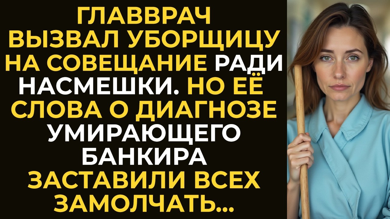 Главврач вызвал уборщицу на совещание ради насмешки. Но её слова о диагнозе умирающего банкира…