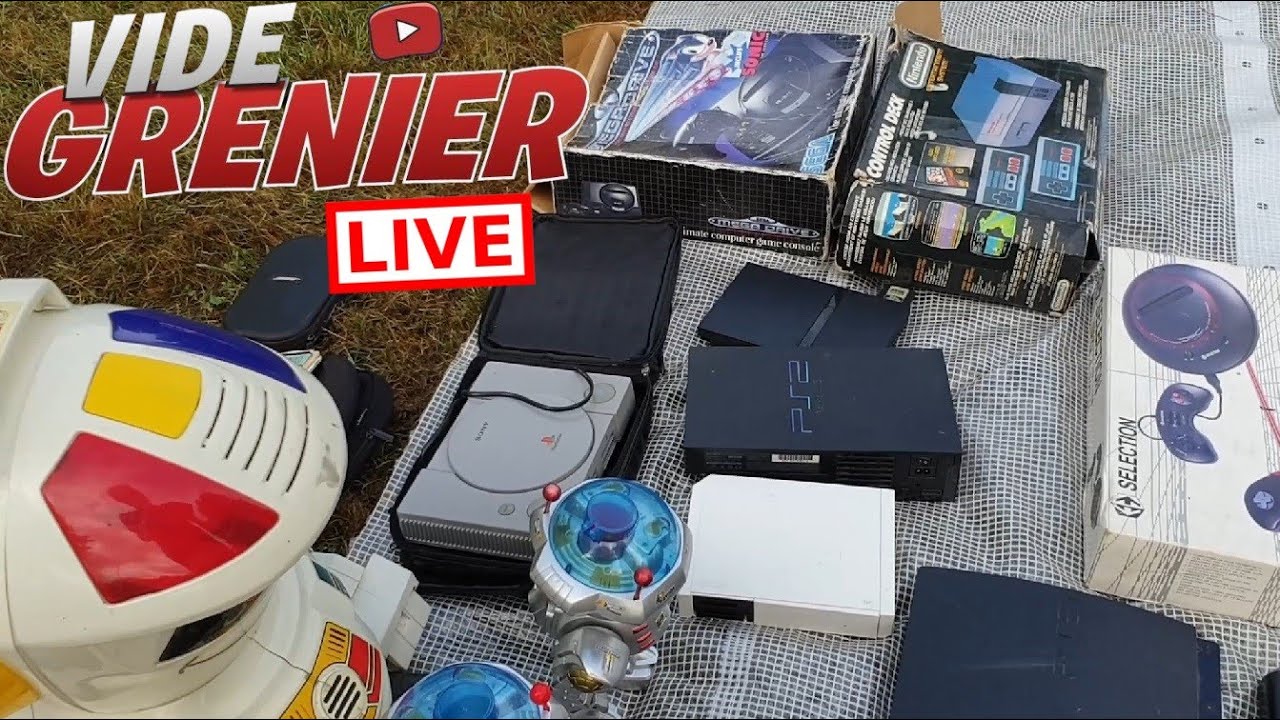 Vide Grenier Live - Jeux Vidéo, consoles en boite, consoles portable et un Lot de Jouets vintage 🤩