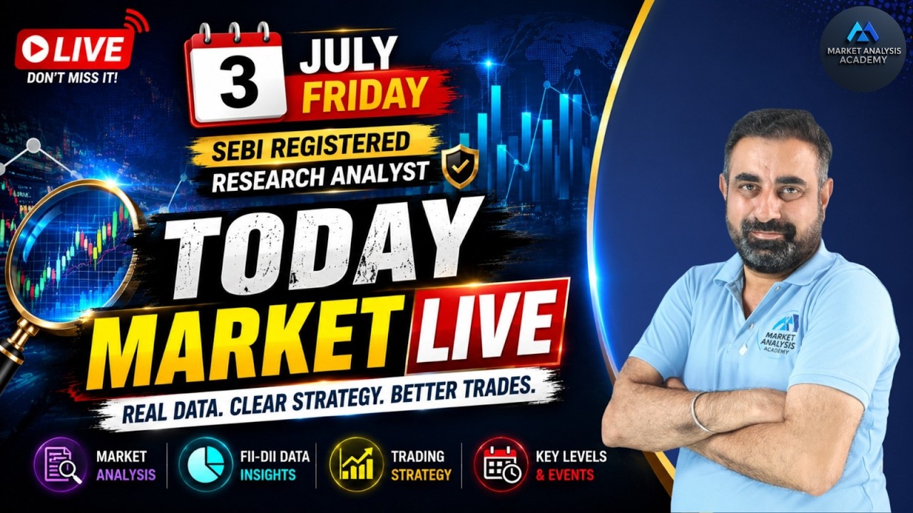 🔴LIVE Nifty Levels Setup Alert!⚠️ Big Warning for Nifty Traders | FII DII Data Reveals Something Big