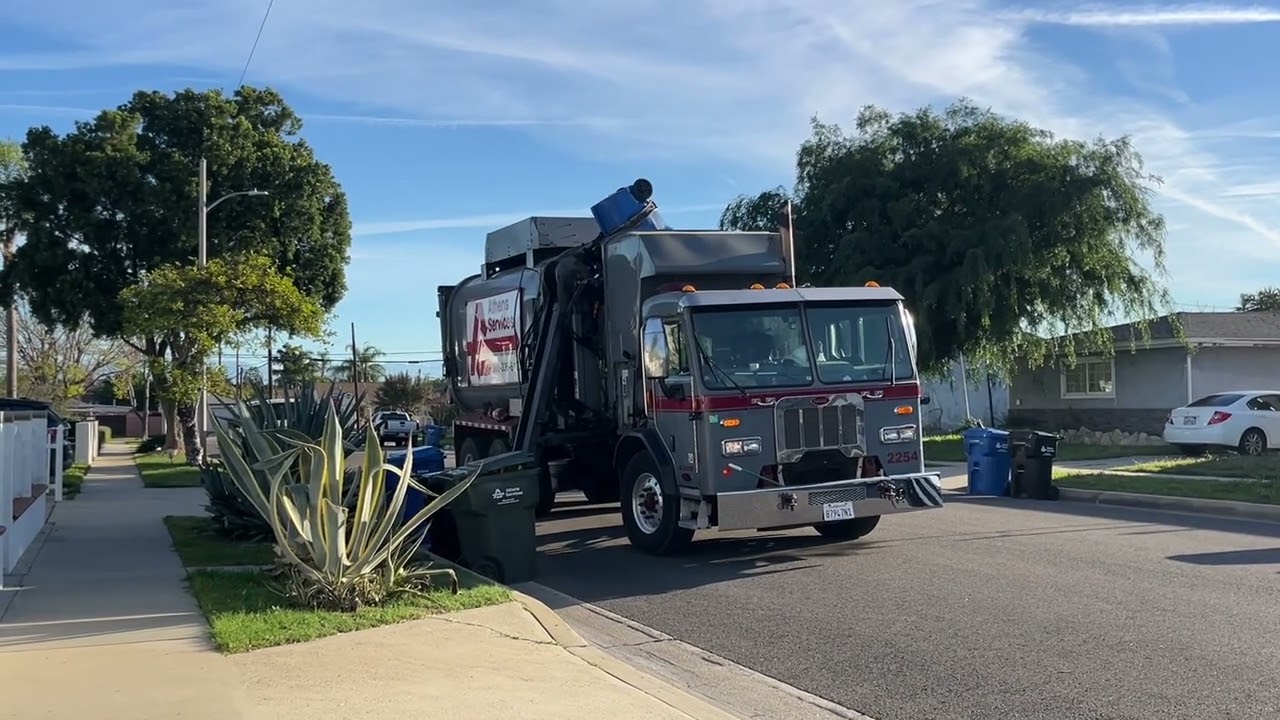 Athens services trash truck #2254 Peterbilt 320 part 72