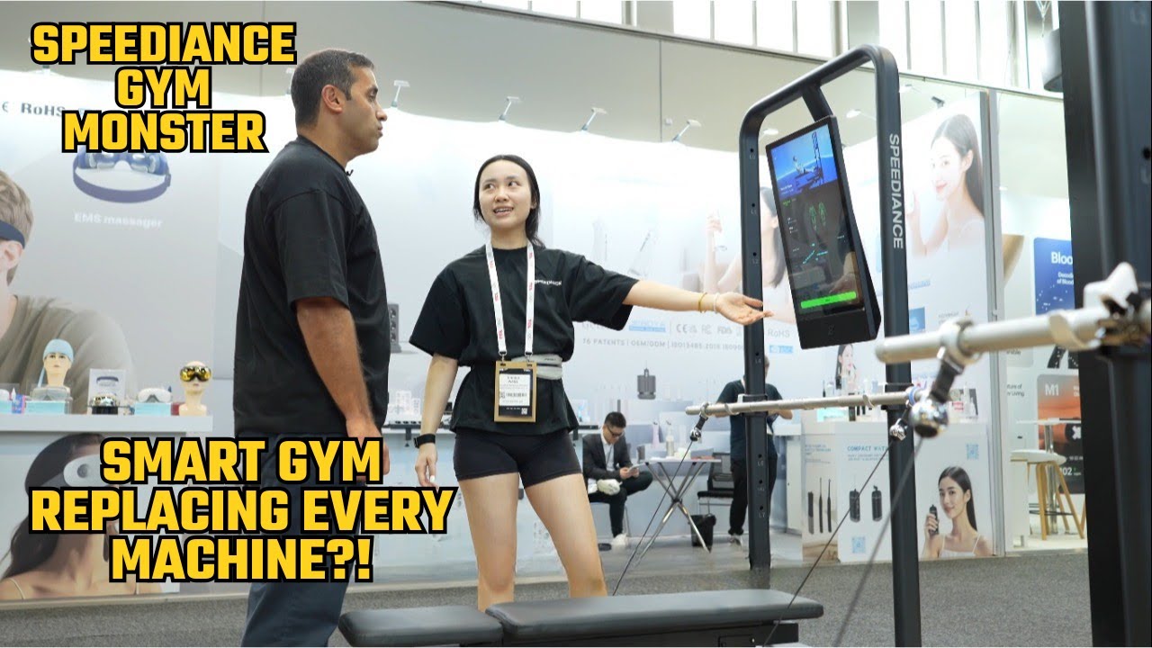 Тестируем умный домашний тренажер Speediance на выставке IFA в Берлине! 💪 Универсальный тренажер
