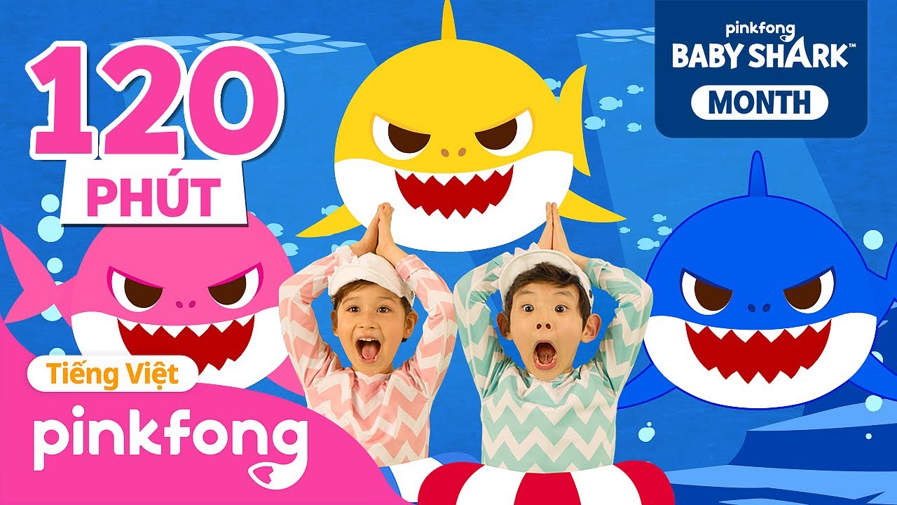 💛 Cá Mập Con 🦈 Shark Month Khiêu vũ với gia đình cá mập | Tuyển tập | Pinkfong! Nhạc thiếu nhi