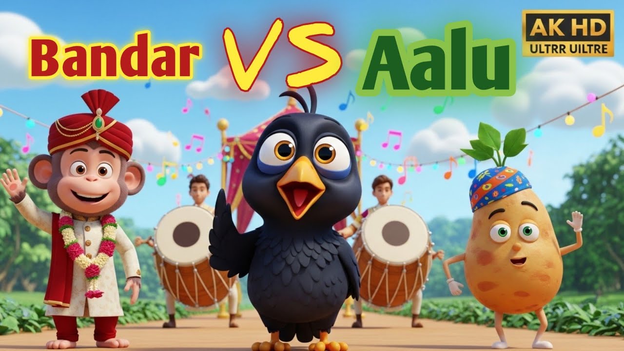 Aalu aur Bandar Ki Nikli Baraat || Baraati aaye hazaar- Kids rhyme hindi 2026