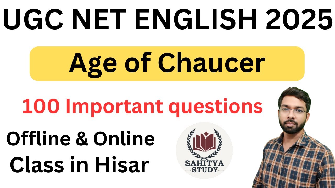 The Age of Chaucer question series || UGC NET English important PYQS and MCQS|| Sahitya study