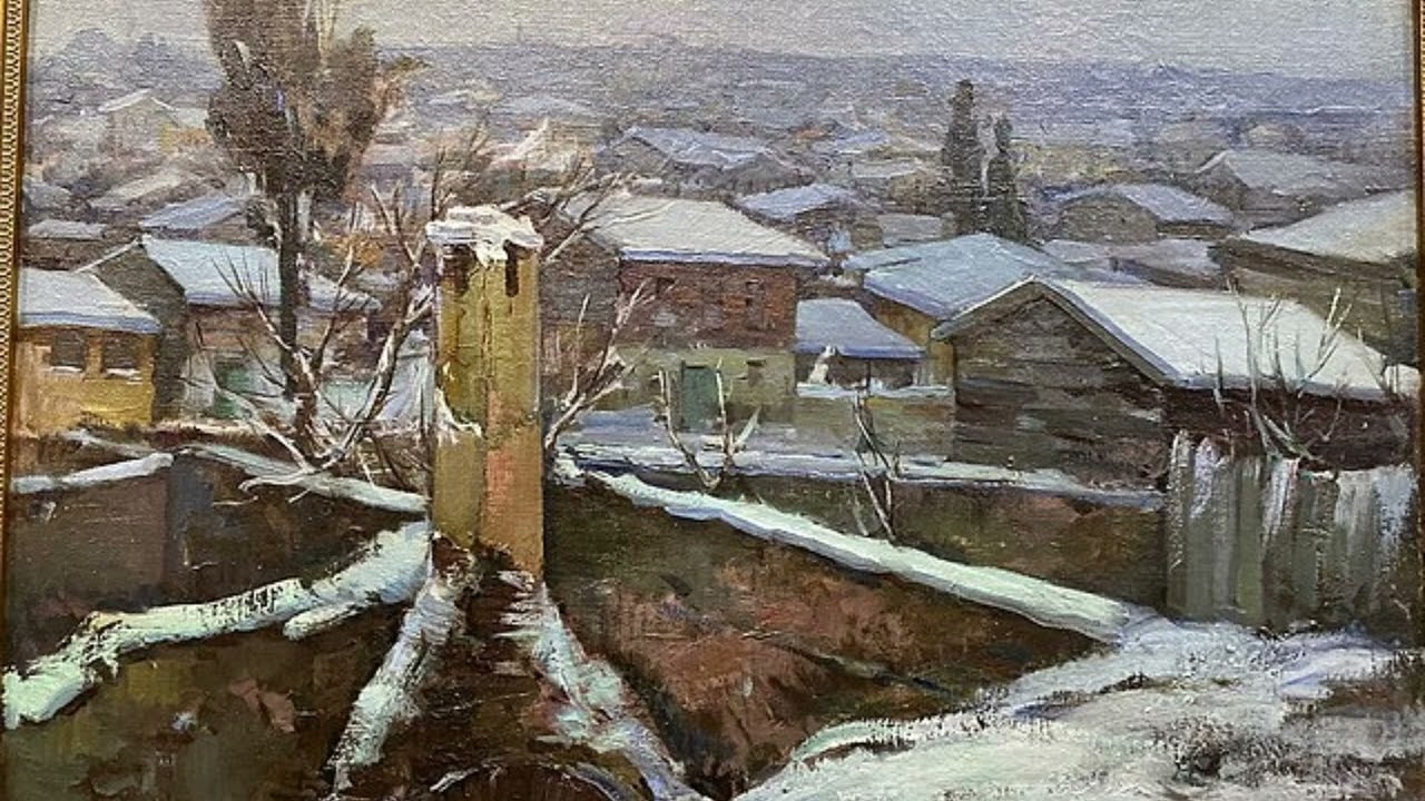 Antique Christmas TV Wall Art | Warm Winter Scenes for Relaxing Holiday Mood