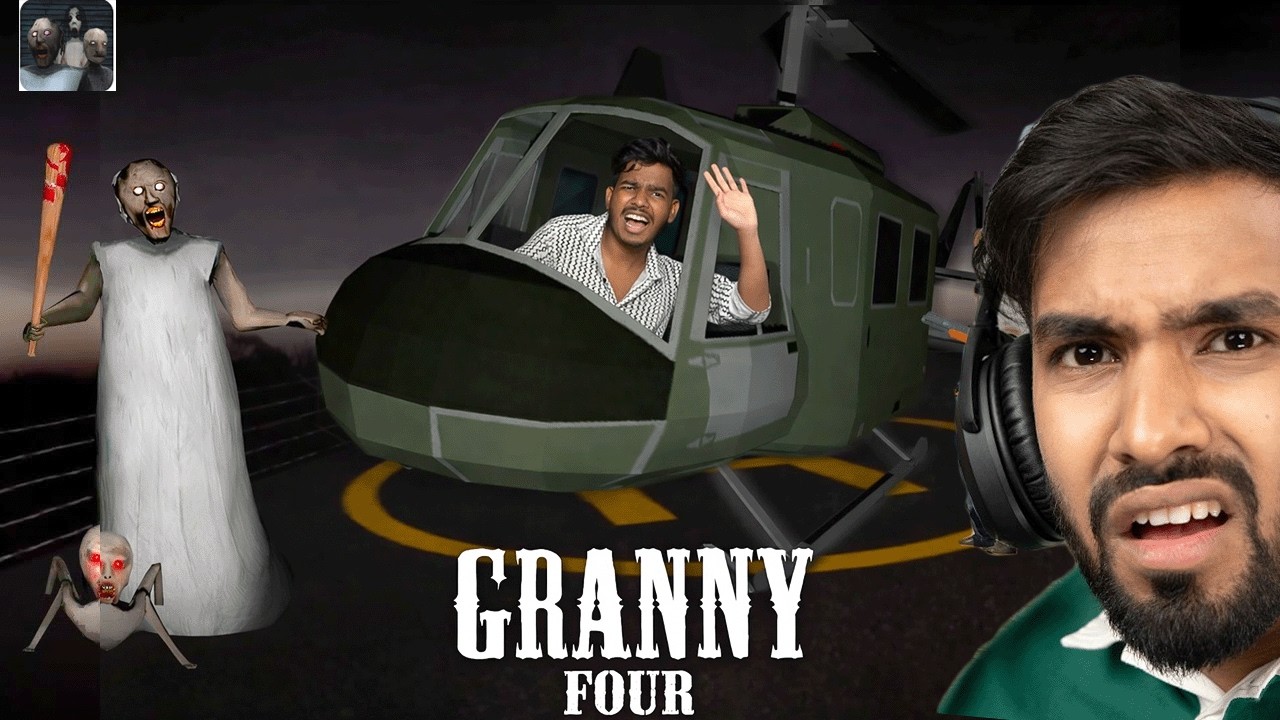 Helicopter Escape Granny 4 | Very Scary & Funny Gameplay