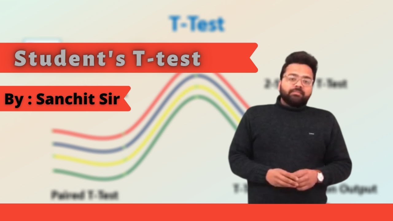T test | descriptive way to learn to about student's T test | statistics UTM | By: Sanchit sir |