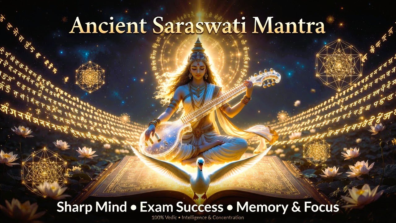 Ancient Saraswati Mantra for Sharp Mind & Exam Success 2025 | Memory, Focus & Intelligence