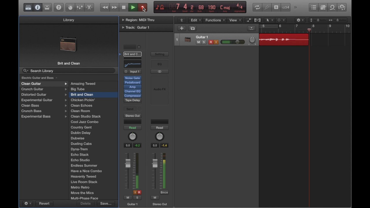 Setting up direct guitar/bass recording &ndash; Logic Pro X tutorial