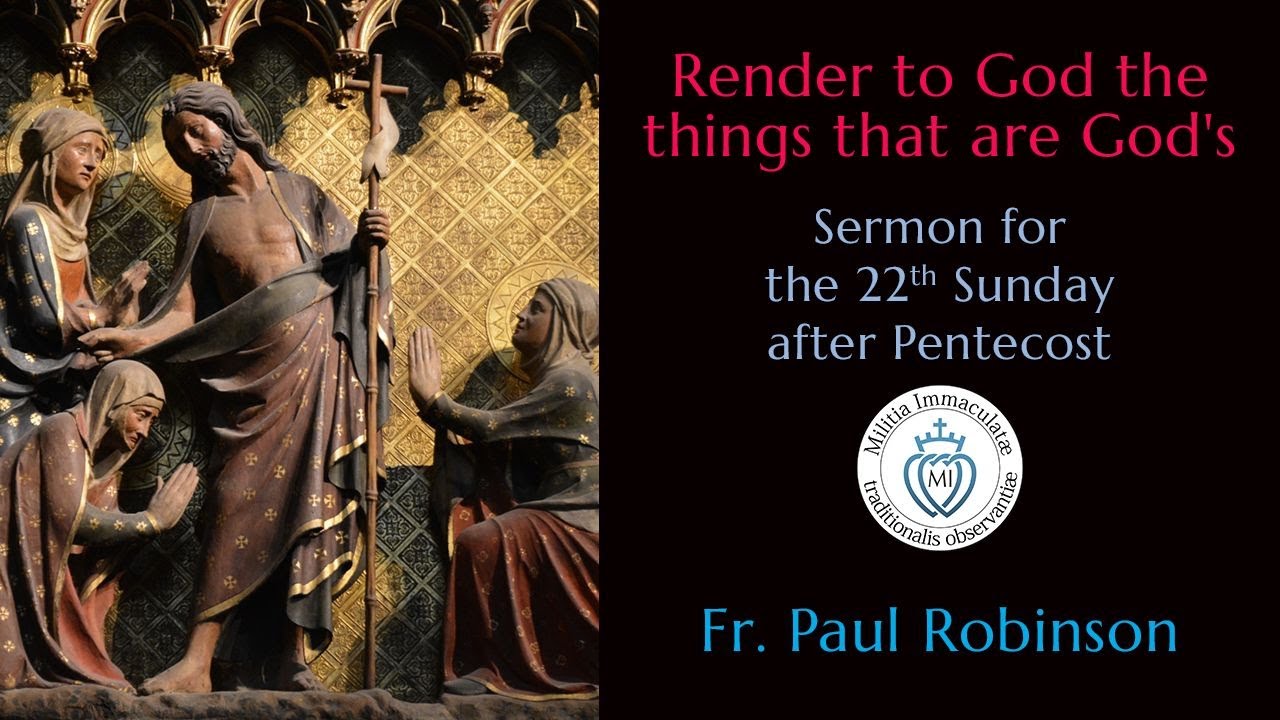 Render to God the things that are God's