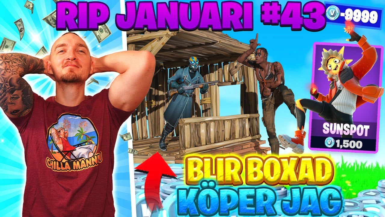 KÖPER SKINS FÖR VARJE GÅNG JAG BLIR BOXAD I FORTNITE *RIP JANUARI #43*