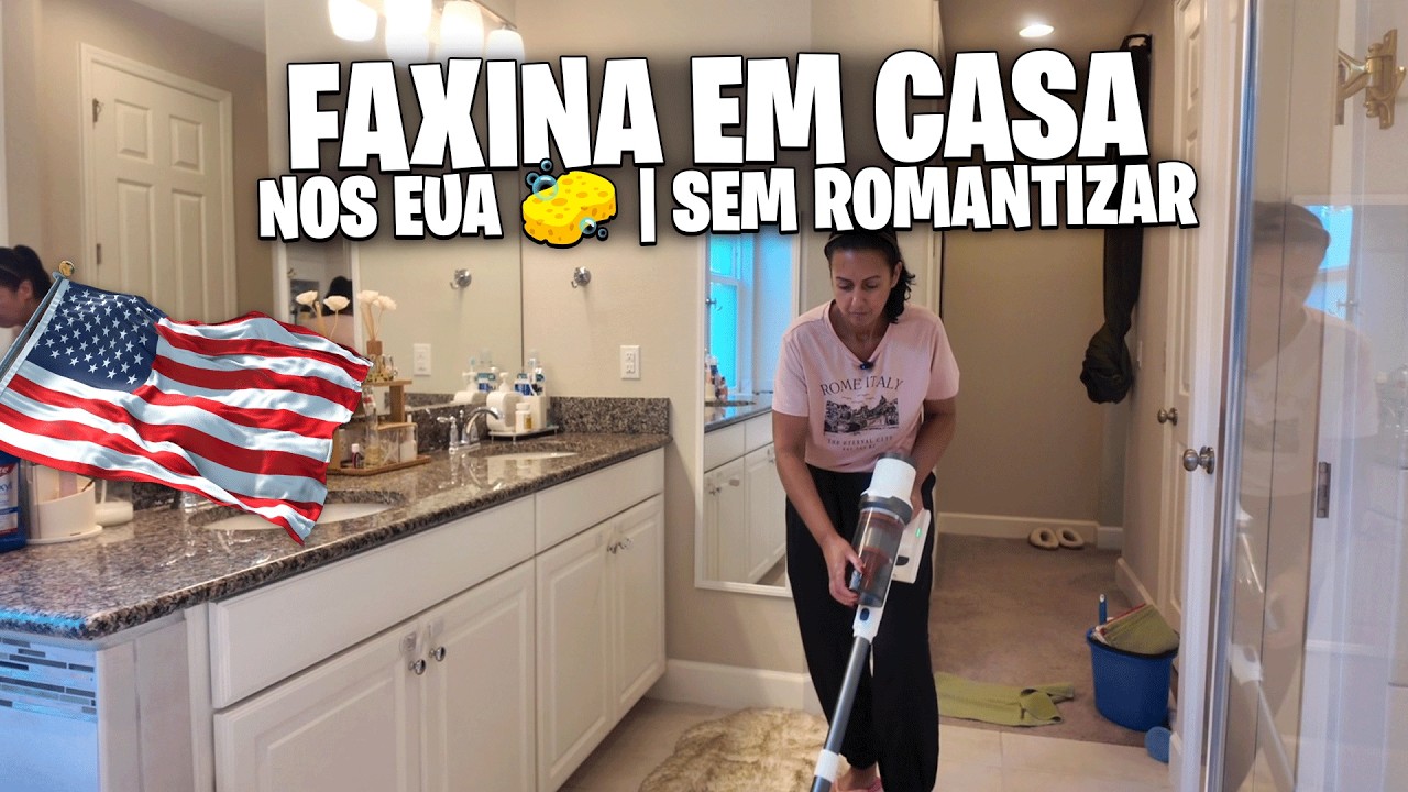 FAXINA NA MINHA CASA NOS EUA 🧽 | ROTINA REAL