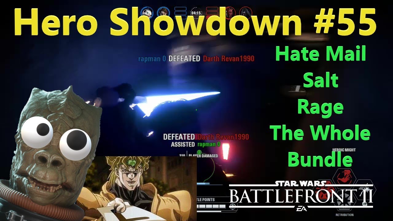 Star Wars Battlefront 2 - Hero Showdown #55 (Salty Players, Messages, and Rage Quit)