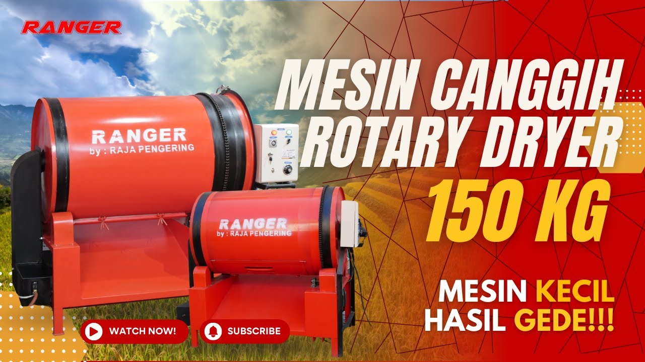 Review Lengkap Mesin Rotary Dryer 150 Kg untuk Pengeringan Skala Produksi Menengah