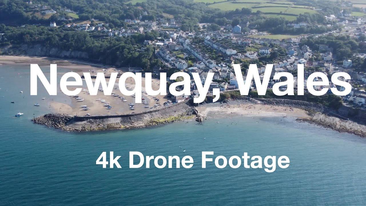 Newquay Wales, 4k drone footage