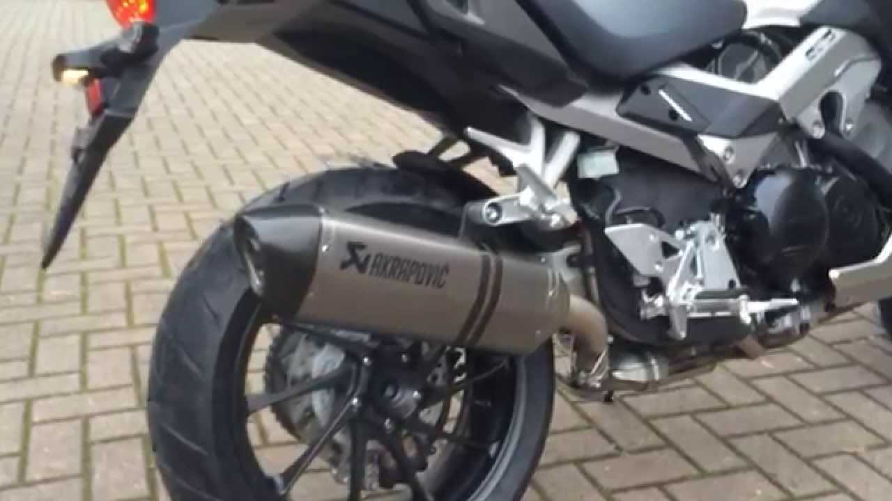Honda Crossrunner 2015 VFR 800 X Akrapovic Sound check bei Motorrad Huchting in Bremen
