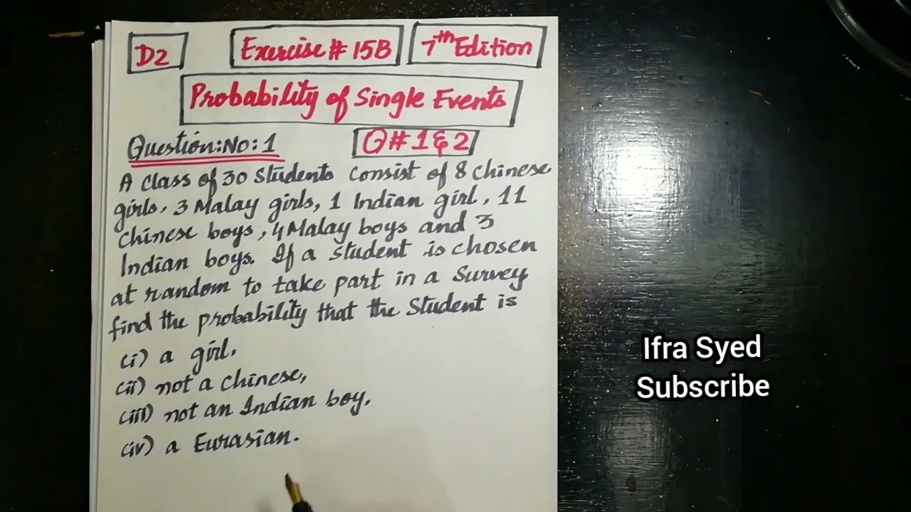 Mathematics Book 2 (D2) |  7th Edition | Exercise # 15 B |Q # 1 & 2 | Ifra Syed | in Urdu\Hindi