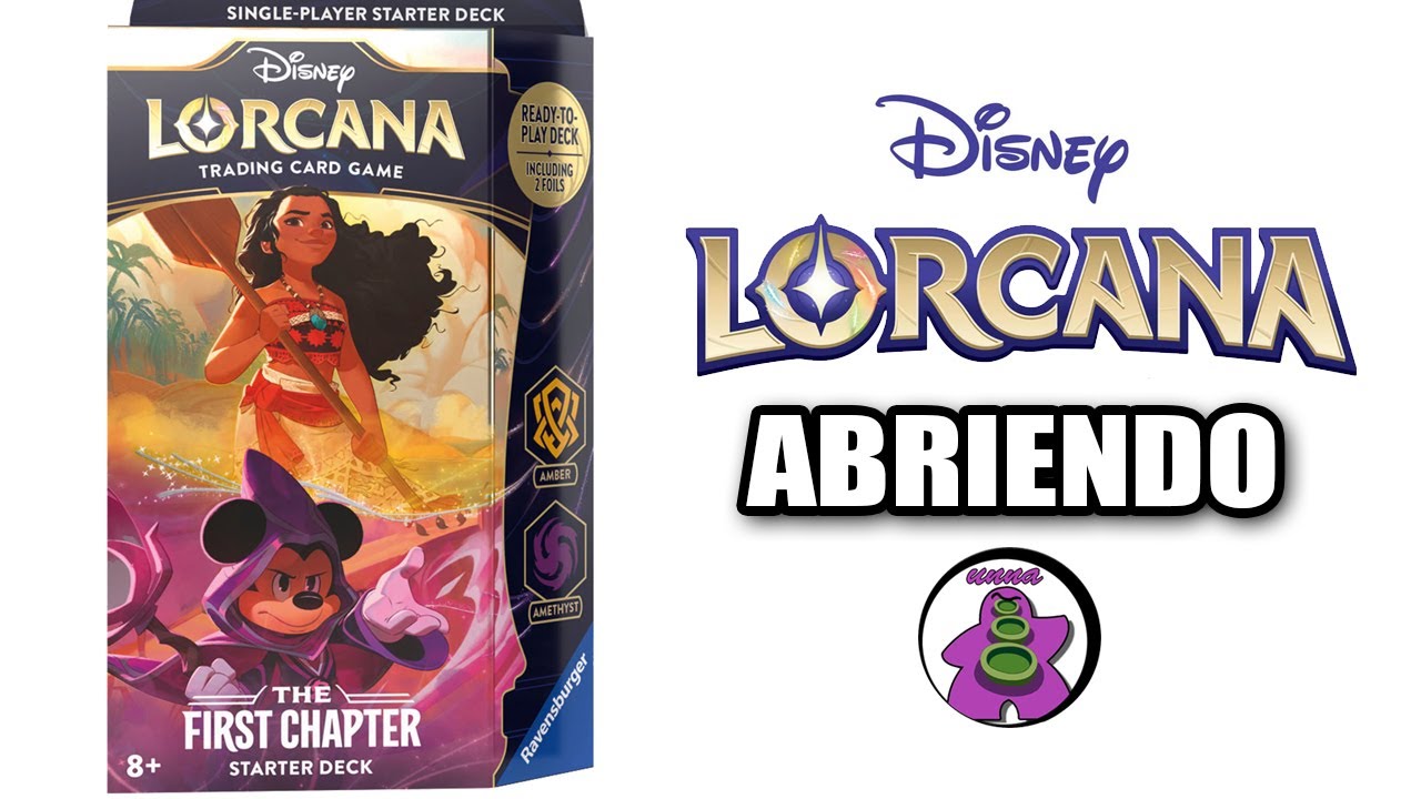 DISNEY LORCANA Abriendo MAZO inicial del capítulo 1: FIRST CHAPTER. Unboxing unna.