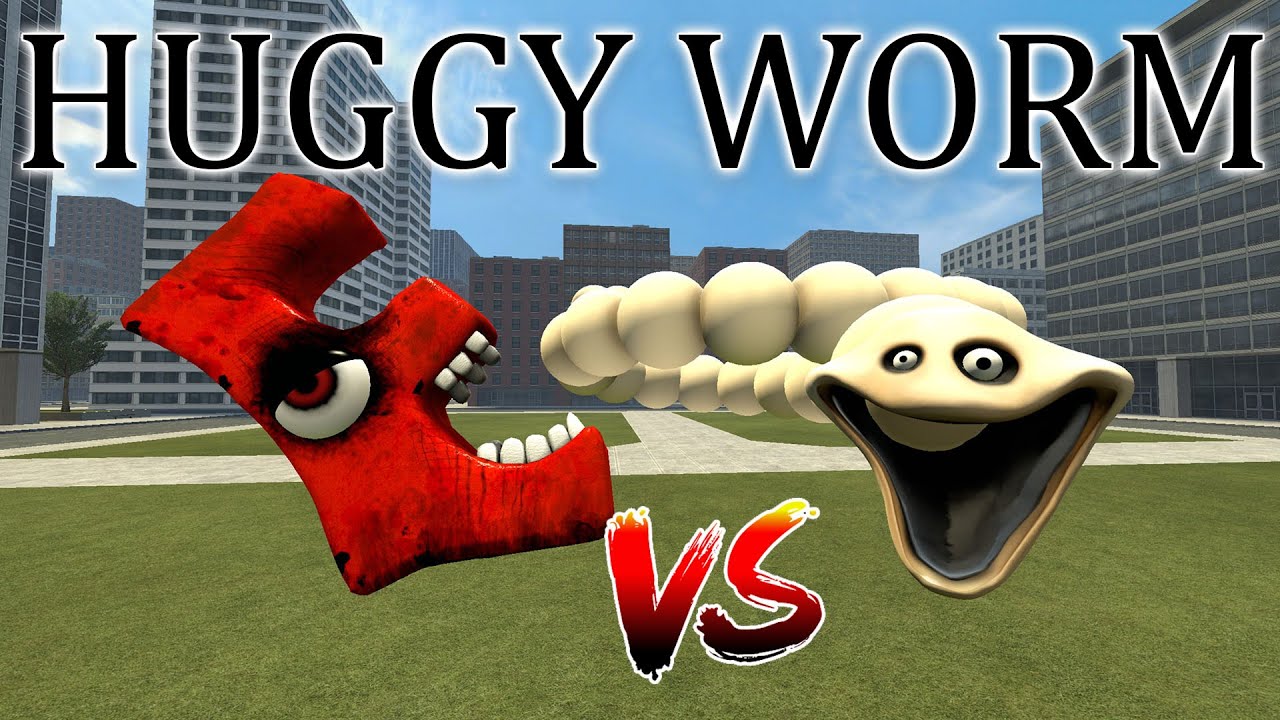 HUGGY WORM vs ALPHABER LORE E ! garry's mod game