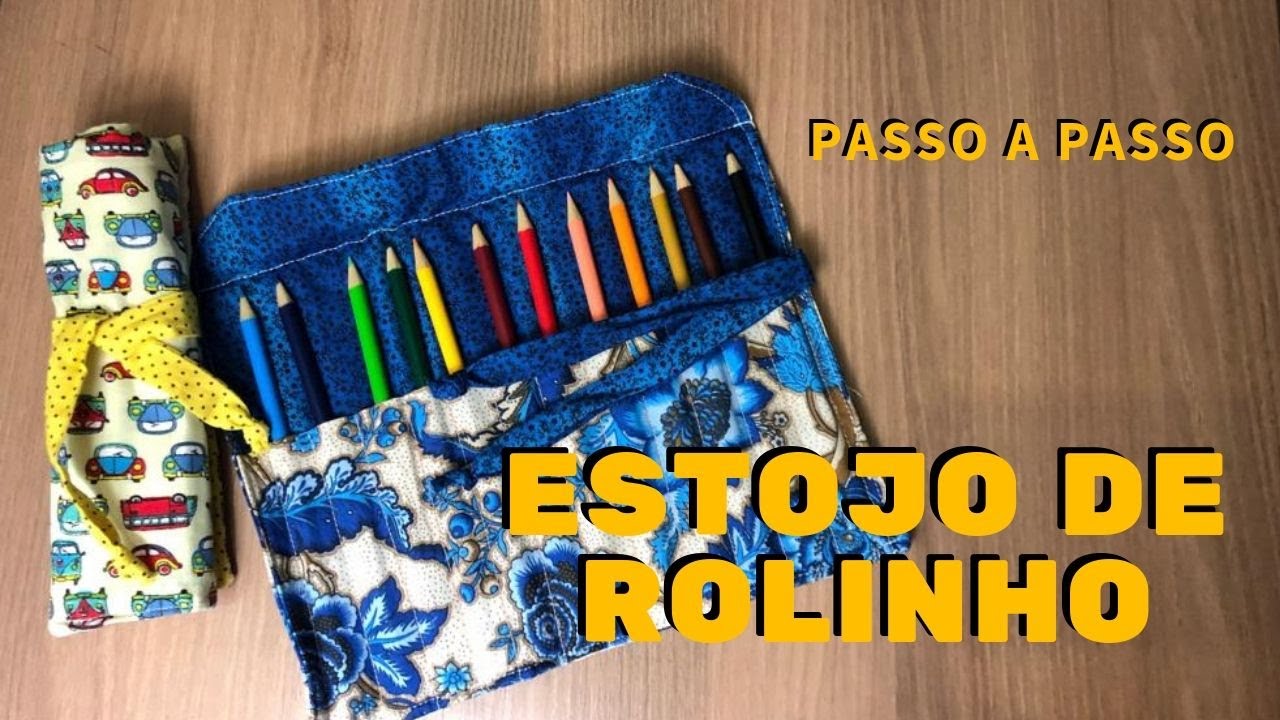 Como fazer ESTOJO DE ROLINHO - Passo a passo SUPER FÁCIL