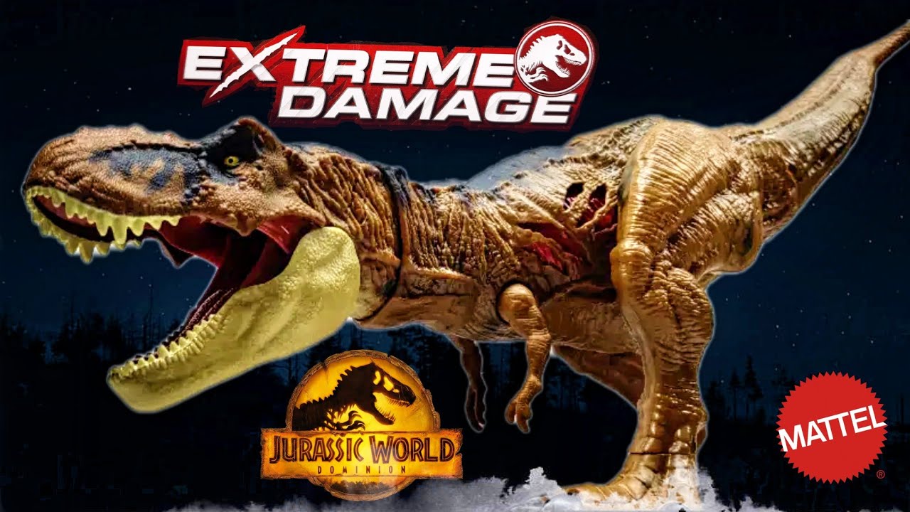 Обзор Mattel Jurassic World Dominion Extreme Damage Tyrannosaurus Rex 2022 года!!!
