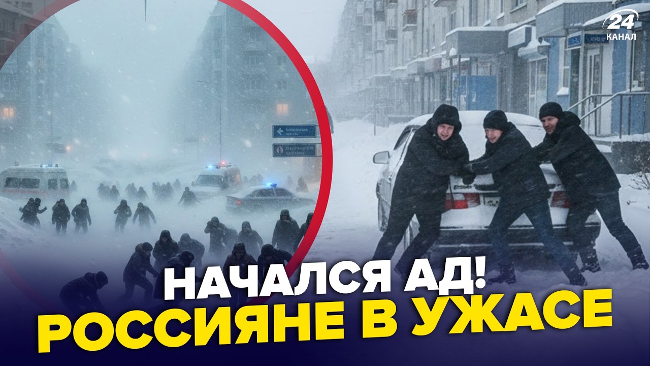 😲В ЭТИ ЧАСЫ! Ледяной АПОКАЛИПСИС в РФ. Дороги ИСЧЕЗЛИ, города ПОД СНЕГОМ. Россияне ОРУТ МАТОМ