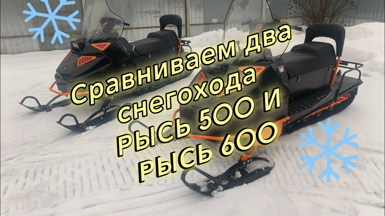 Сравниваем два СНЕГОХОДА БТС РЫСЬ 500 и РЫСЬ 600
