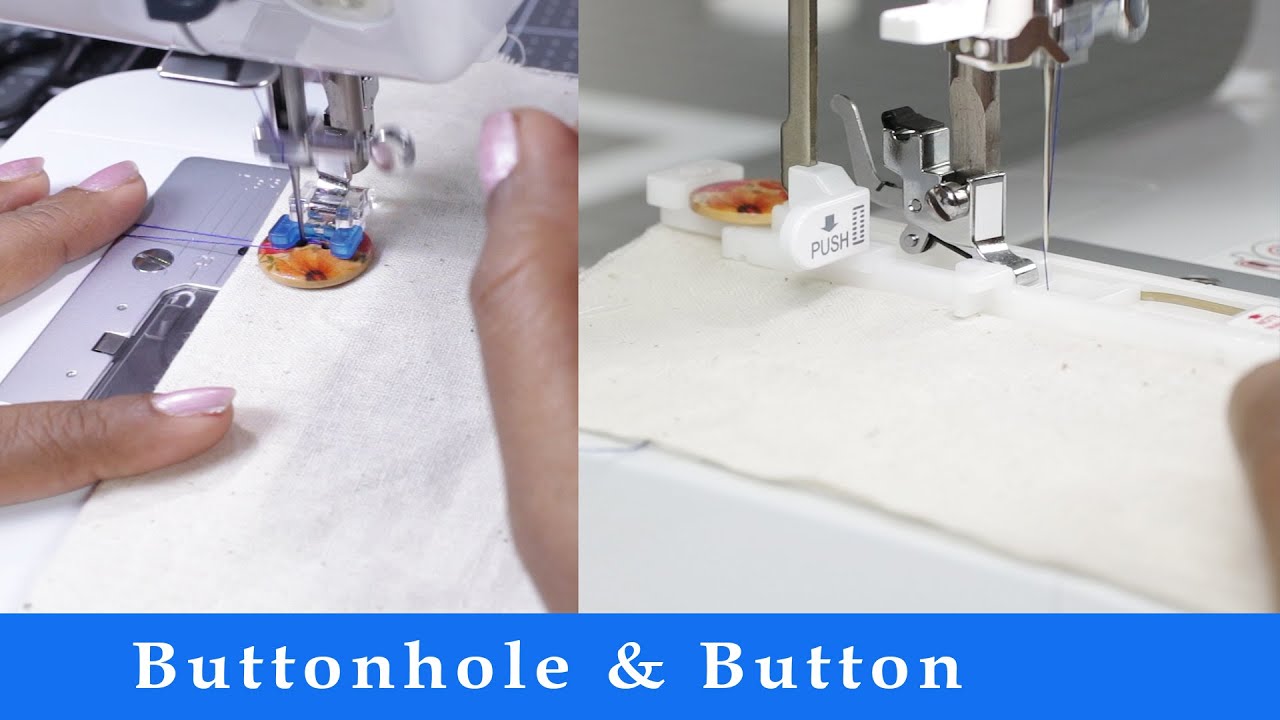 Class 54: How to use Buttonhole & Button sewing foot - Juki HZL70-HW / GS2700 / Usha / Singer