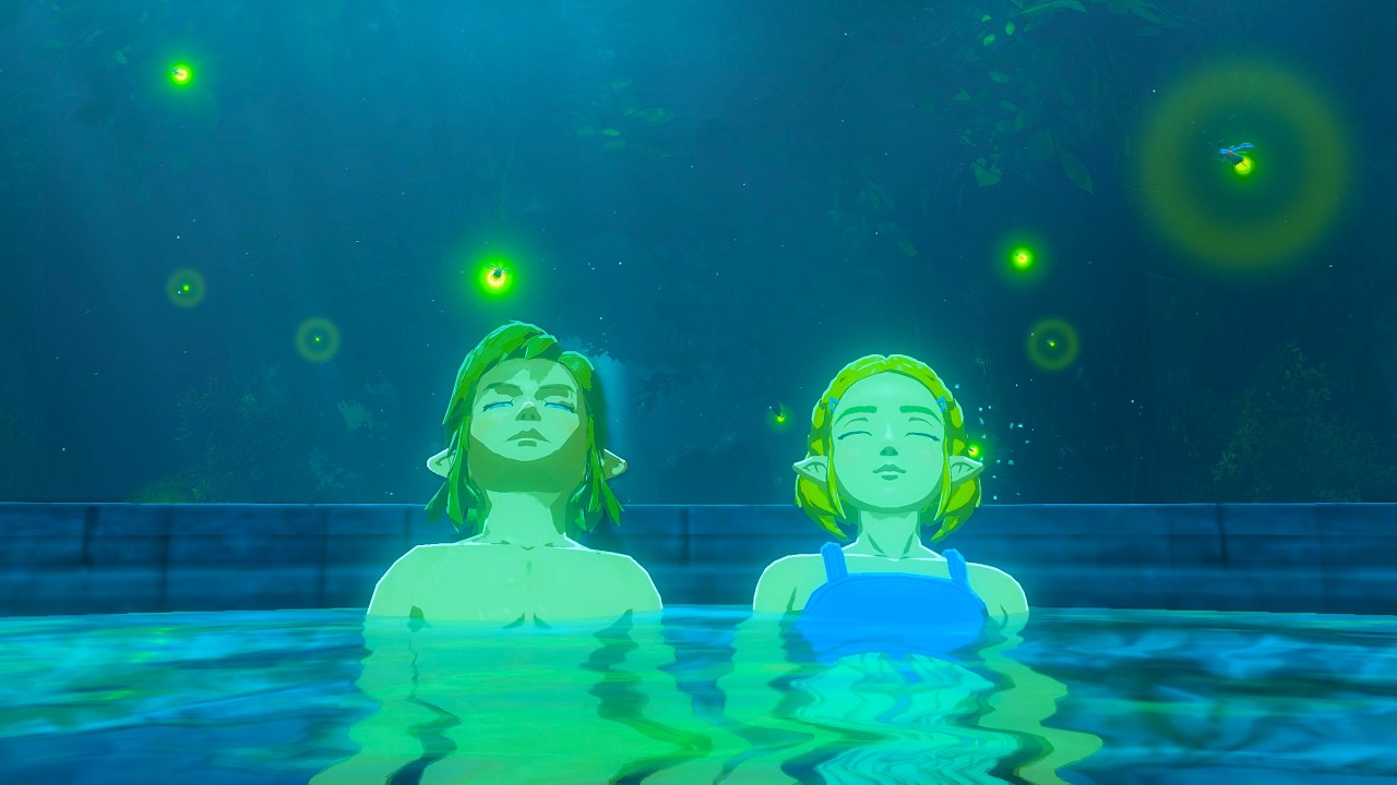 Let's Rest Together.. You’re Safe - Relaxing Zelda Music Hot Springs Ambience