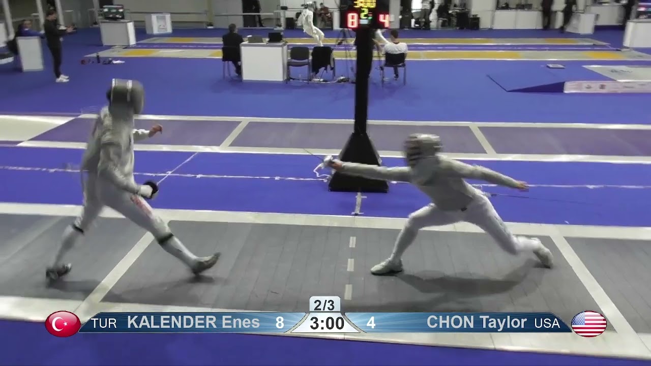 2023 Day02 T08 01 M S Individual Cadets Plovdiv BUL CHM BLUE CHON USA vs KALENDER TUR