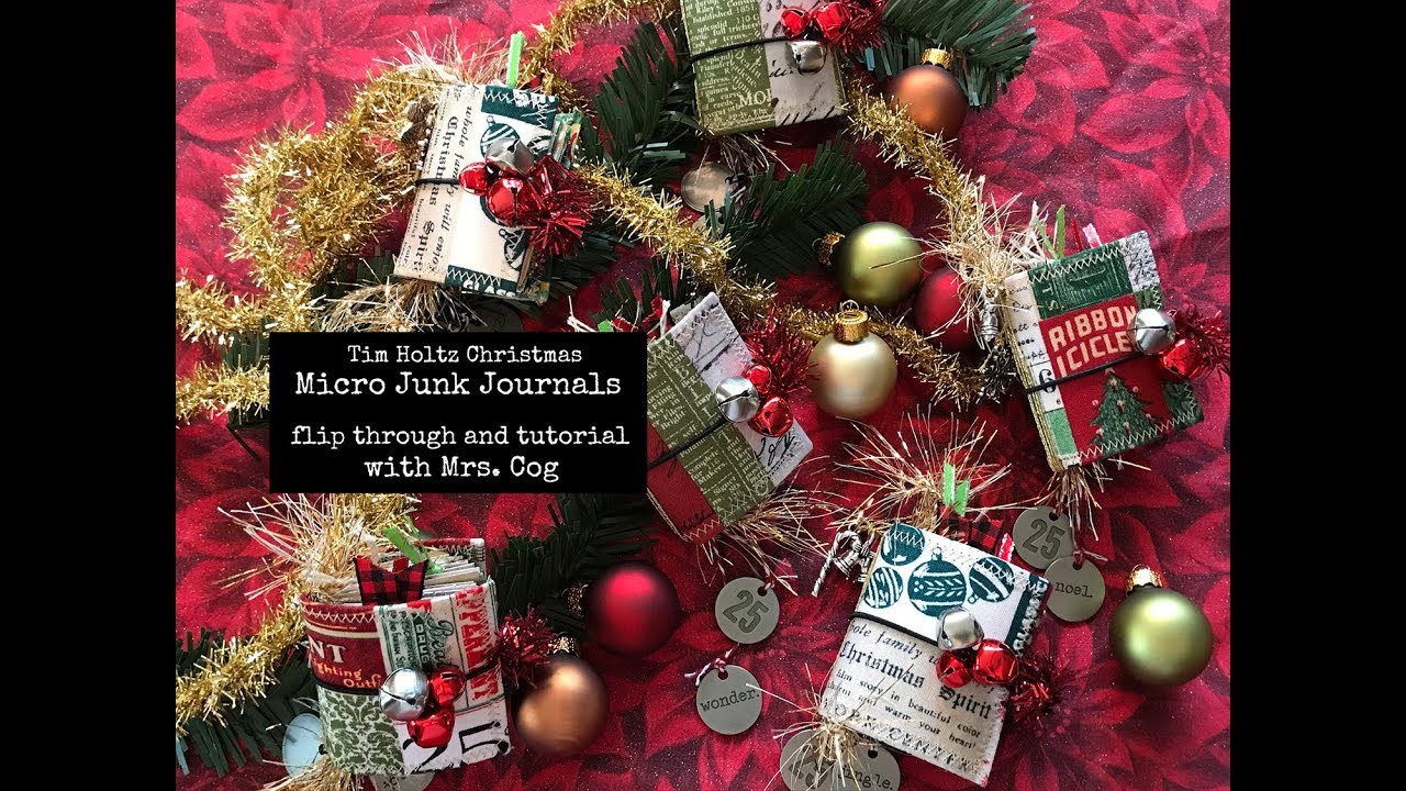 Tutorial & Flip - Micro Tim Holtz Christmas Junk Journals