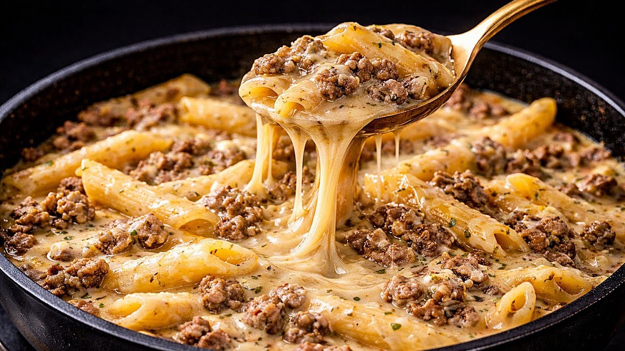 Unfassbar cremige Pasta mit Hackfleisch in nur 15 Minuten 🤯 | Einfaches One-Pot-Rezept
