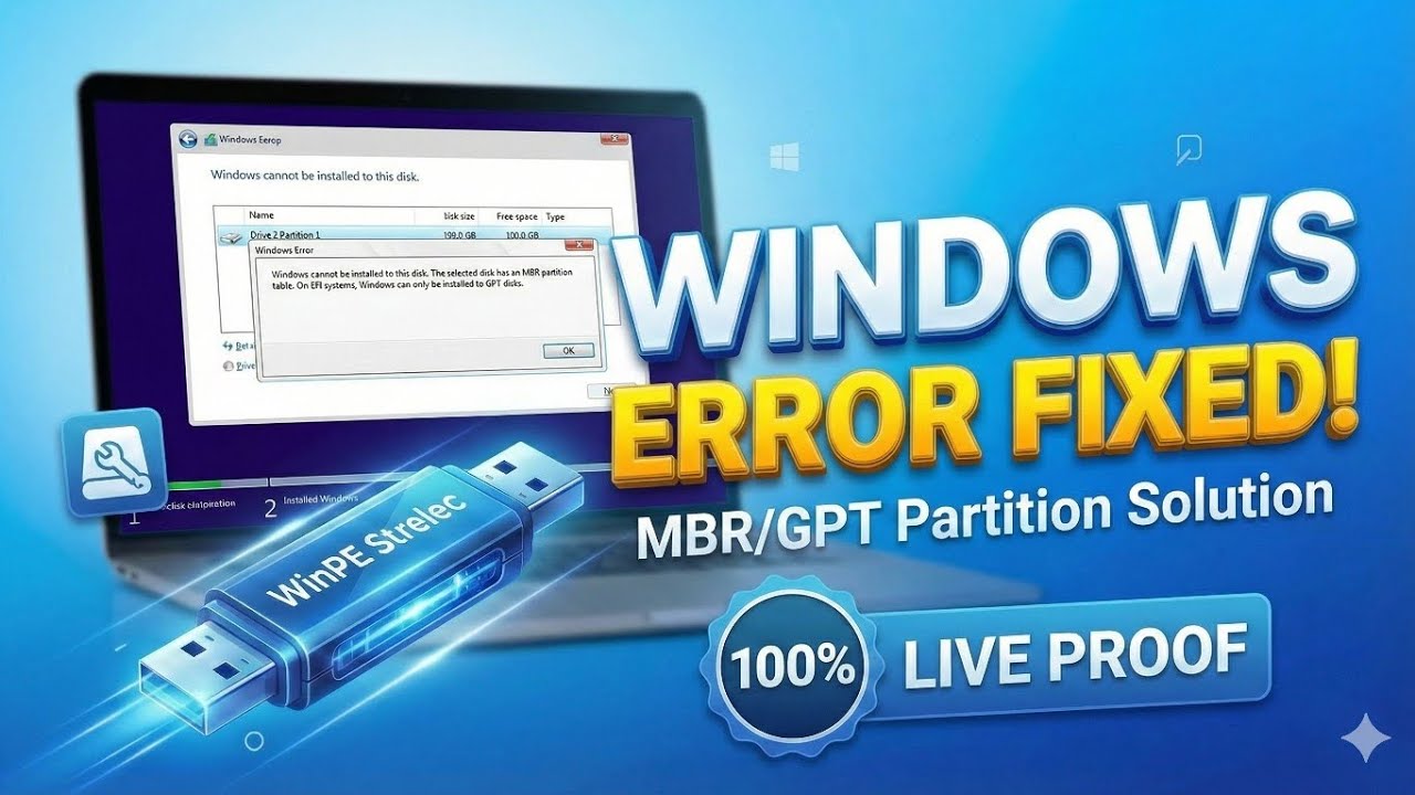 Windows cannot be installed to this disk