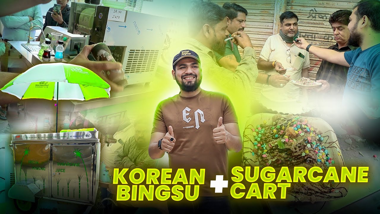 Sugarcane Juice Machine In India🎋✅ | Korean Icecream Machine | Ganne Ki Chalti Phirti Cart |