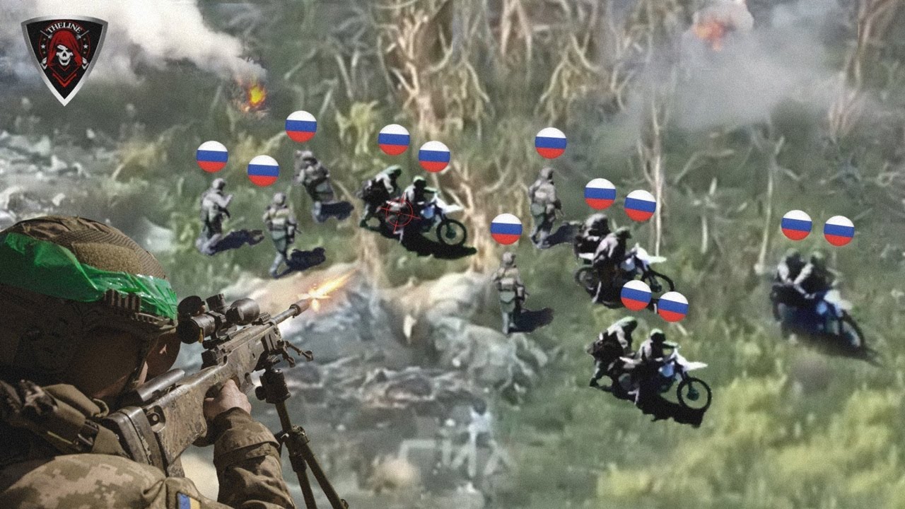 Украинский снайпер &laquo;Азова&raquo; уничтожает российские мотоциклы одного за другим