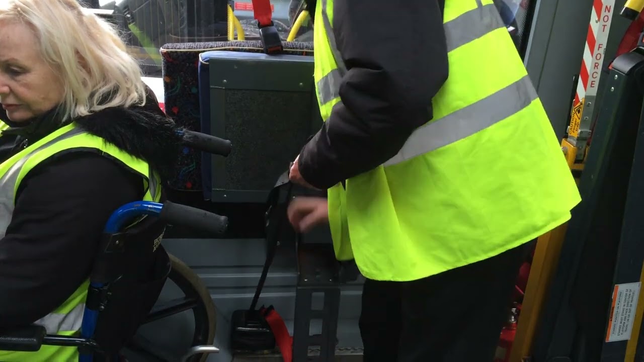Safe use of wheelchair seatbelts.   LG  Minibus Training