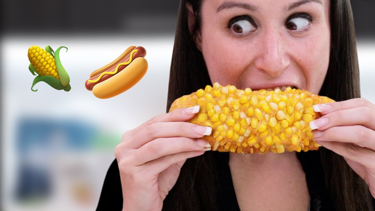 CORN on the DOG **Corn on the Cob But Instead of the Corn Bone It's A Hotdog**
