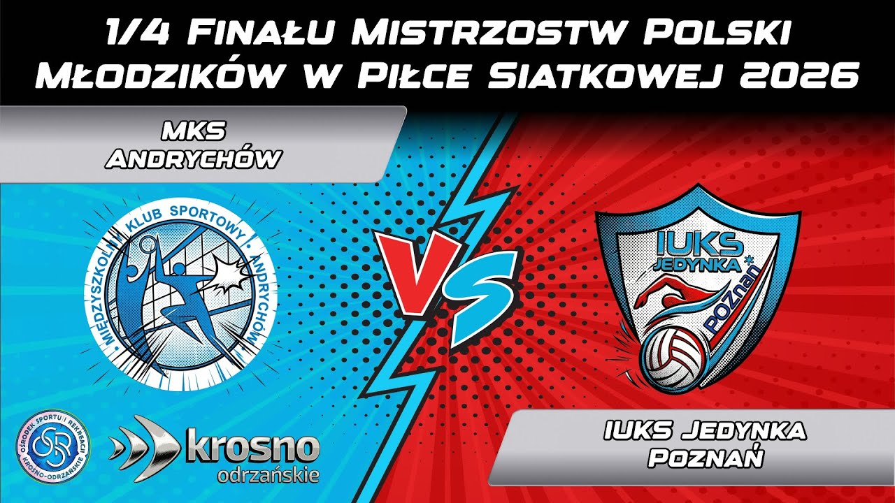 1/4 Finału Mistrzostw Polski Młodzików w Piłce Siatkowej 2026