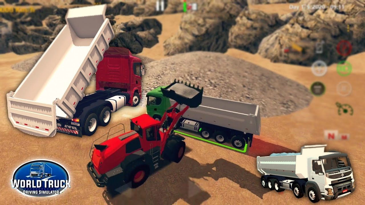 World Truck Driving Simulator UPDATE/ ATUALIZA&Ccedil;&Atilde;O! - 11 New Trucks With Construction Jobs (Diggers)