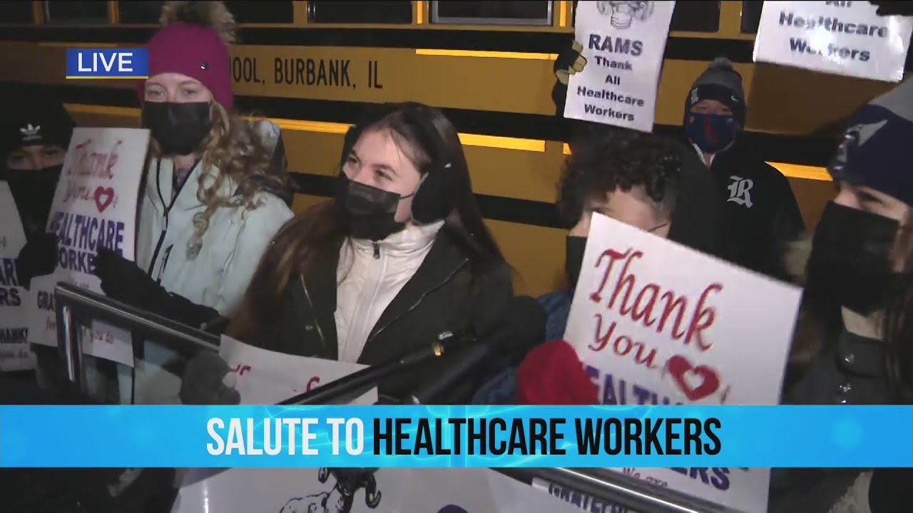 Salute To Healthcare Workers Rally Kicks Off At Advocate Christ Medical Center